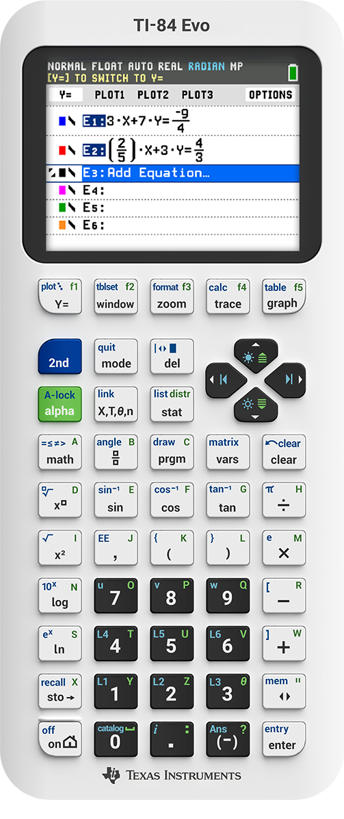 TI-84 Evo graphing calculator